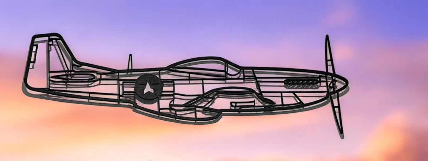 P51D Mustang Wall Art, 100cm